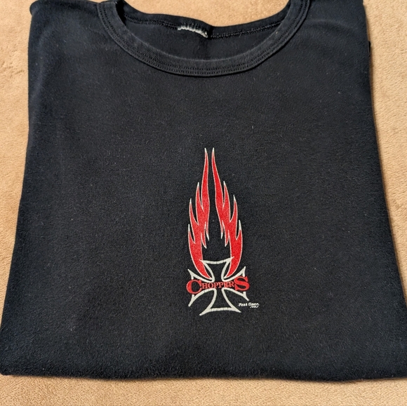 Vintage (2003) Fast Gear Black Long Sleeve Shirt with Red Flame & Logo Design - Picture 11 of 14